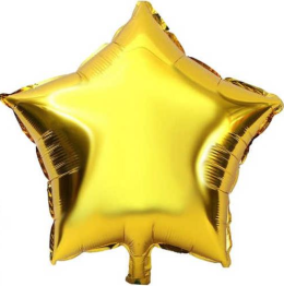 Folyo Balon Yıldız Modeli Altın 18 inc