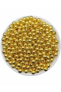 8 mm Gold Metalik Renk Boncuk 50 gr