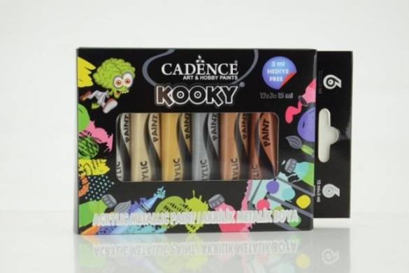 Cadence Kooky Metalik Akrilik Boya 6lı Set 15 ml - 0