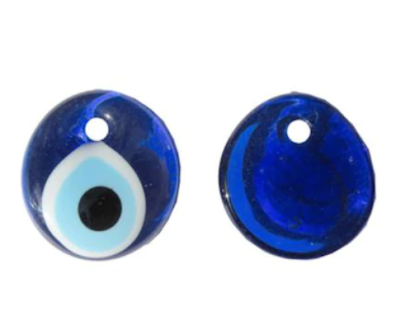 Delikli Cam Nazar Boncuğu 3 cm - 0
