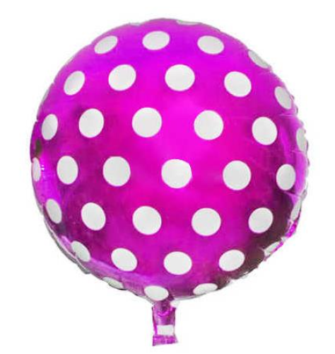 Folyo Balon Puantiyeli Pembe - 0