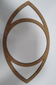 Göz Şekilli MDF (Makrome Kasnak) 40*23 cm